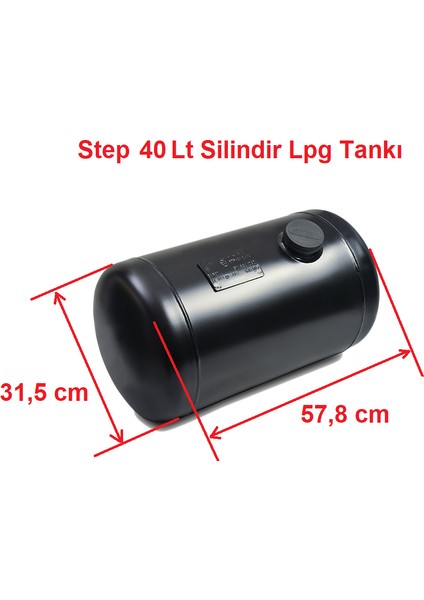 Silindir Lpg Tankı 40 Litre Ø 315 x H 578