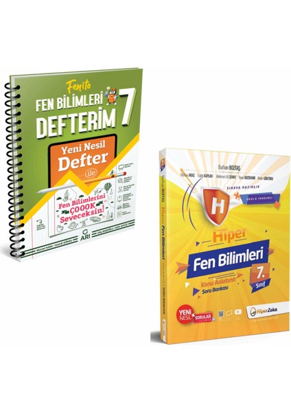 7.Sınıf Fenito Fen Bilimleri Defterim ve Hiper Zeka Fen Bilimleri Soru Bankası