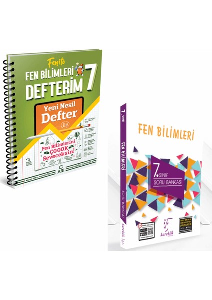 7.Sınıf Fenito Fen Bilimleri Defterim ve Karekök Fen Bilimleri Soru Bankası