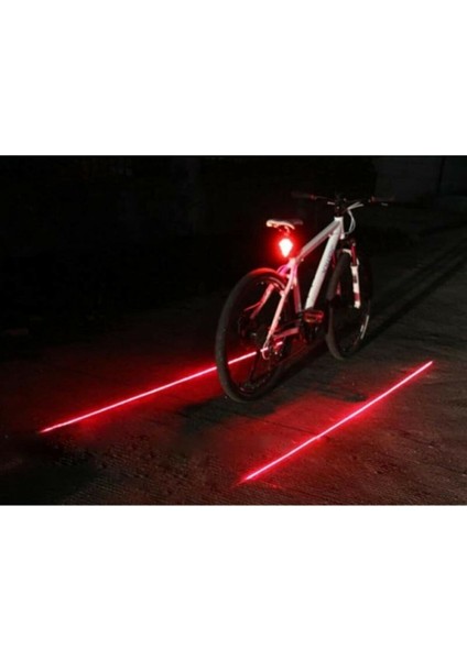 Güvenli Lazer Şeritli Bisiklet Arka Stop Lambası