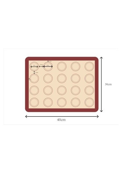 Silikon Makaron Mat 40 x 30 cm