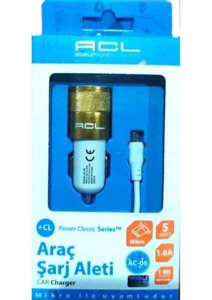 Turuncumega Acl USB Araç Şarjı 1,6 A