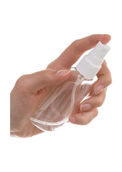 100 Adet - 100 ml Plastik Boş Şeffaf Sprey Şişe