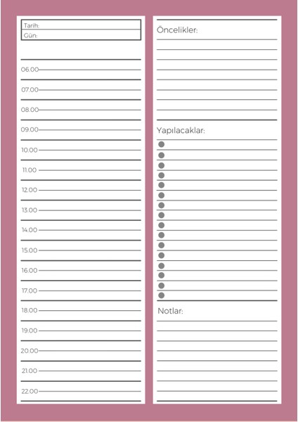 Günlük Masaüstü Planlayıcı - Pembe fırsatları
