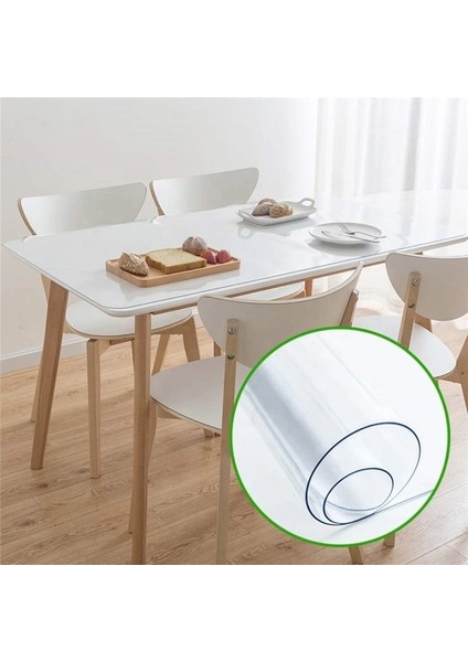 Şeffaf Pvc 2,2 mm En: 90 cm Kalın Masa Örtüsü Koruyucu