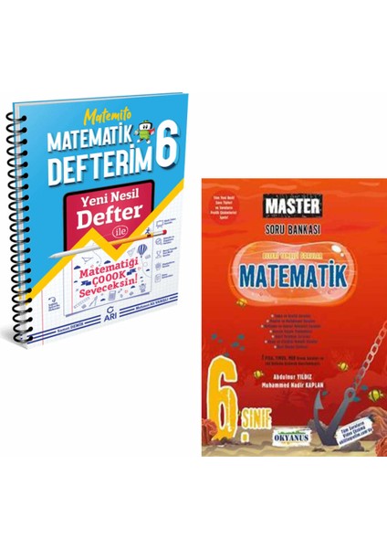6.Sınıf Matemito Matematik Defterim ve Okyanus Master Matematik Soru Bankası