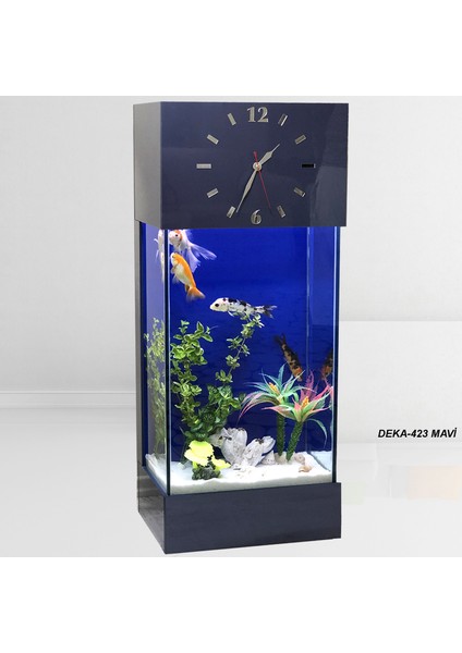 Full Set LED Işıklı Saat Kule Akvaryum DEKA-423 Mavi fırsatları