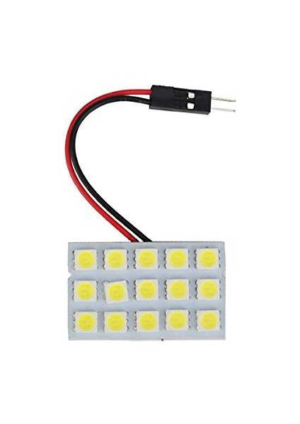 Araba LED Çatı Lambası T10 Çift Uçlu BA9S 5050 15SMD LED (Yurt Dışından)