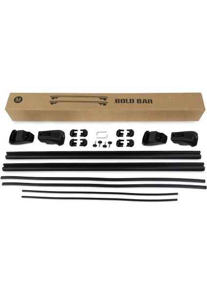 Audi A4 Bold Bar V2 Ara Atkı Siyah 2 Parça 2008-2015 Arası