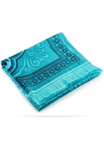 Akrilik Polyester Simli Seccade Turkuaz