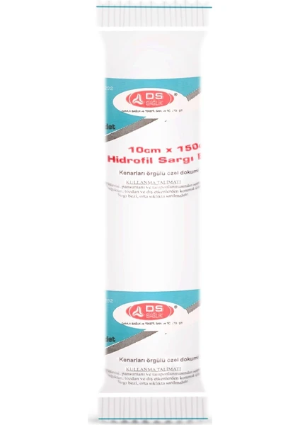 Ds Sağlık Hidrofil Sargı Bezi 10 cm x 1,5 M - 10 Adet