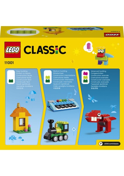 LEGO® Classic 123 Parçalık Yapım Parçaları ve Fikirler Kutusu (11001) - Çocuk Oyuncak Yapım Seti