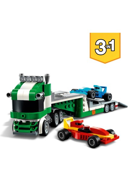 ® Creator 3'ü 1 Arada Yarış Arabası Taşıyıcı 31113 - Çocuklar İçin Yaratıcı Oyuncak Yapım Seti (328 Parça)