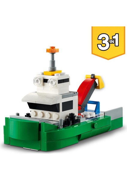 ® Creator 3'ü 1 Arada Yarış Arabası Taşıyıcı 31113 - Çocuklar İçin Yaratıcı Oyuncak Yapım Seti (328 Parça)