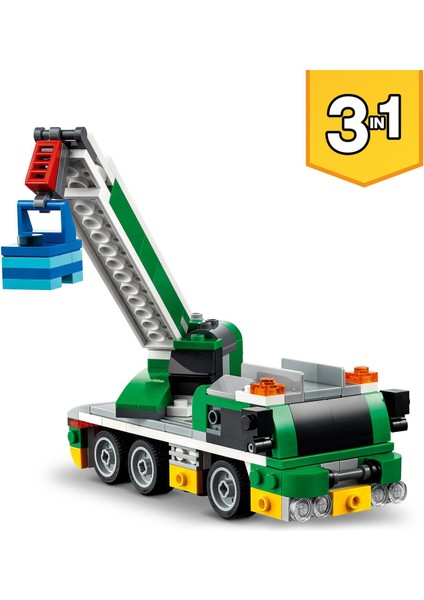 ® Creator 3'ü 1 Arada Yarış Arabası Taşıyıcı 31113 - Çocuklar İçin Yaratıcı Oyuncak Yapım Seti (328 Parça)