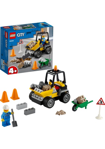 City Yol Çalışması Aracı 60284 - Çocuklar İçin Yaratıcı Oyuncak Yapım Seti (58 Parça)