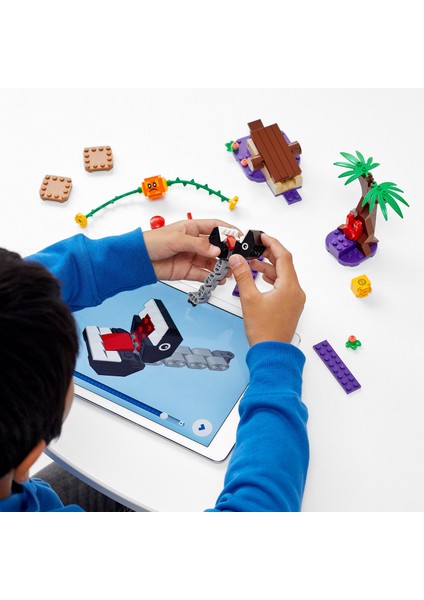 Super Mario# Chain Chomp Orman Karşılaşması Ek Macera Seti 71381 - Çocuklar için Koleksiyonluk Oyuncak Yapım Seti (160 Parça)