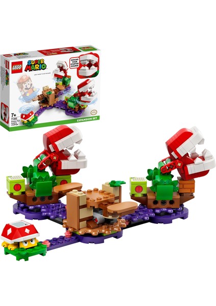 Super Mario# Piranha Plant Şaşırtıcı Engel Ek Macera Seti 71382 - Çocuklar için Koleksiyonluk Oyuncak Yapım Seti (267 Parça)
