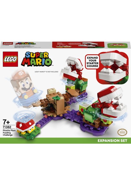 Super Mario# Piranha Plant Şaşırtıcı Engel Ek Macera Seti 71382 - Çocuklar için Koleksiyonluk Oyuncak Yapım Seti (267 Parça)