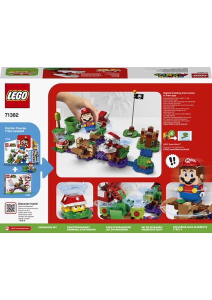 Super Mario# Piranha Plant Şaşırtıcı Engel Ek Macera Seti 71382 - Çocuklar için Koleksiyonluk Oyuncak Yapım Seti (267 Parça)
