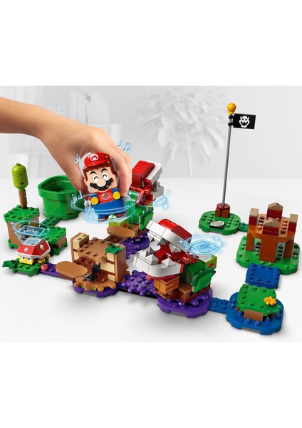 Super Mario# Piranha Plant Şaşırtıcı Engel Ek Macera Seti 71382 - Çocuklar için Koleksiyonluk Oyuncak Yapım Seti (267 Parça)