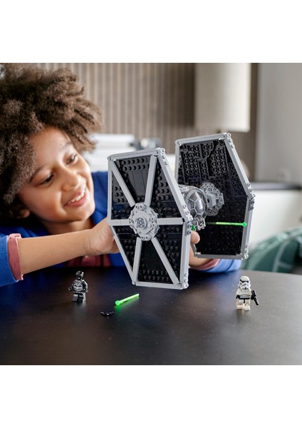 ® Star Wars# İmparatorluk TIE Fighter# 75300 - Çocuklar İçin Yaratıcı Oyuncak Yapım Seti (432 Parça)