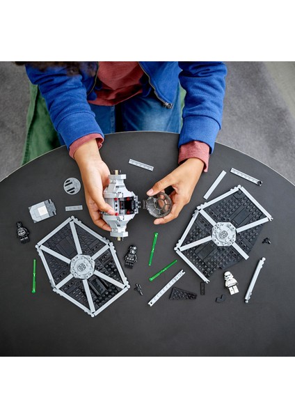 ® Star Wars# İmparatorluk TIE Fighter# 75300 - Çocuklar İçin Yaratıcı Oyuncak Yapım Seti (432 Parça)