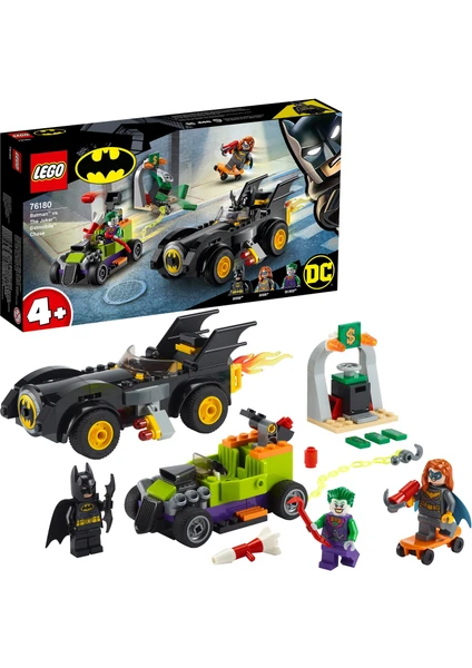 LEGO® DC Batman# Joker##e Karşı: Batmobil Takibi 76180 -  Çocuklar için Batmobil ve Hot Rod Oyuncağı Yapım Seti (136 Parça)