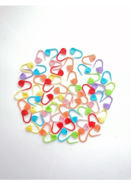 20 Adet Ilmek Sabitleyici Plastik Çengelli Iğne Renkli