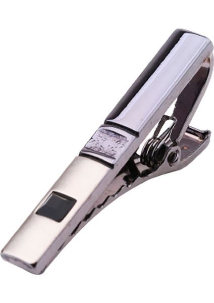 Füme Siyah Taşlı Mat Gri Kravat Iğnesi KIY457