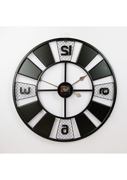 YX2023 60 cm Ferforje Yuvarlak Metal Duvar Saati Kahverengi (Yurt Dışından) modelleri