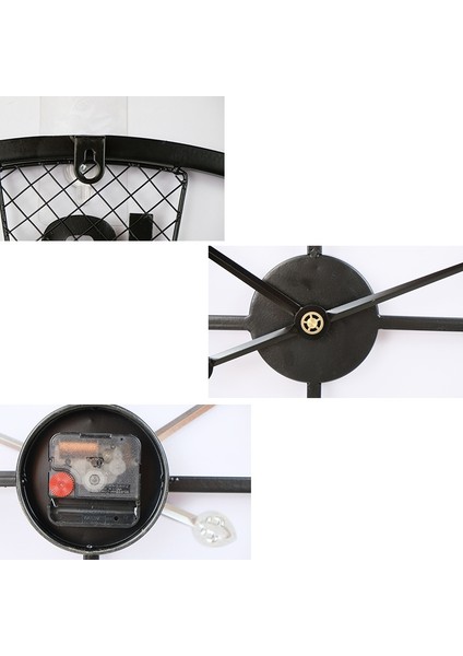 YX2023 60 cm Ferforje Yuvarlak Metal Duvar Saati Kahverengi (Yurt Dışından) fırsatları