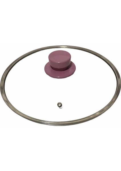 Cam Kapak Tencere Kapağı 22 cm. Renkli Tepeli Tüm Marka Tencerelere Uyumlu ŞEN0522