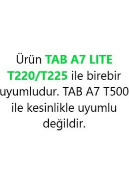 Samsung Galaxy Tab A7 Lite SM-T220/T225 Dönebilen Tablet Kılıfı+Ekran Koruyucu+Kalem Seti 8.7 Inç