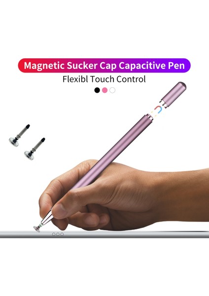 JD01 Manyetik Kalem Cap + Disk + Yedek Kalem Müdürü Stylus Kalem Altın Gül (Yurt Dışından)