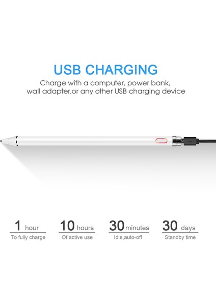 N4 Kapasitif Stylus Kalem Gümüş (Yurt Dışından)