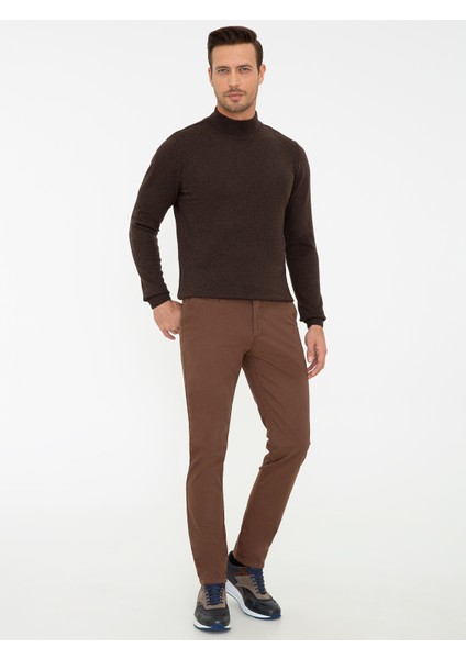 Kahverengi Slim Fit Chino