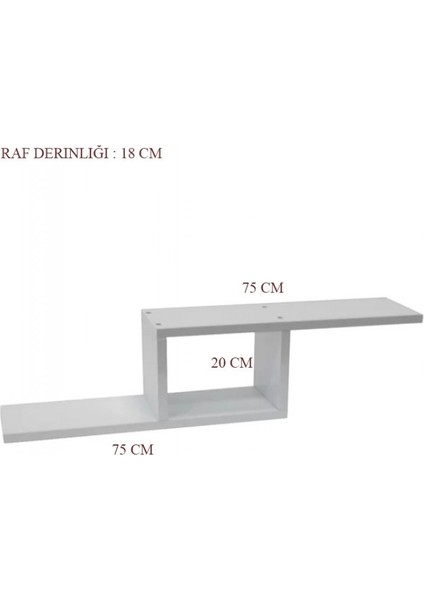 Side Duvar Rafı Bambu Mat