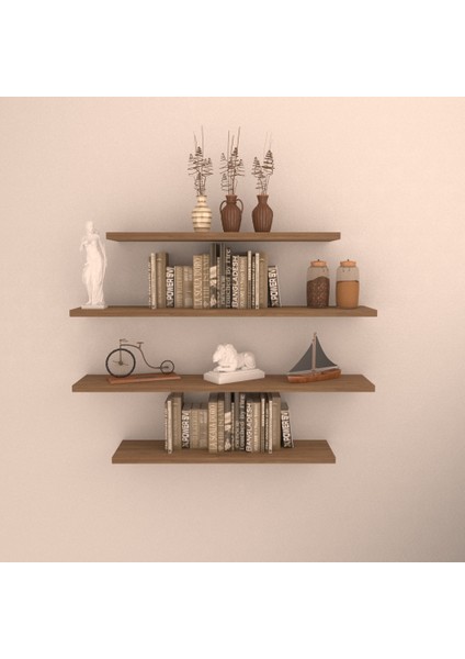 4 Lü Raf Set 80x80x60x60 Kafkas Meşe Mat