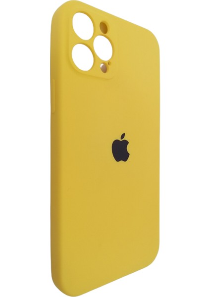 Apple iPhone 12 Pro Max Siyah Kamera Korumalı Içi Kadife Silikon Kılıf