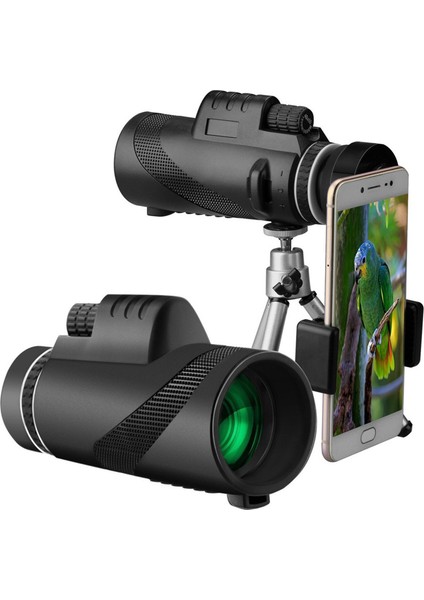 Monoküler Teleskop Hd Gece Görüşü, Kuş Gözlemciliği, Kampçılık, Yürüyüş Seyahati Için Tripod Tutuculu (Yurt Dışından)