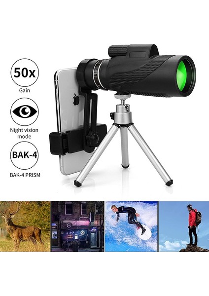 Monoküler Teleskop Hd Gece Görüşü, Kuş Gözlemciliği, Kampçılık, Yürüyüş Seyahati Için Tripod Tutuculu (Yurt Dışından) fiyatları