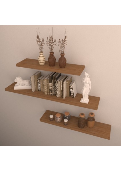3'lü Raf Set 75 x 55 x 35 Bambu