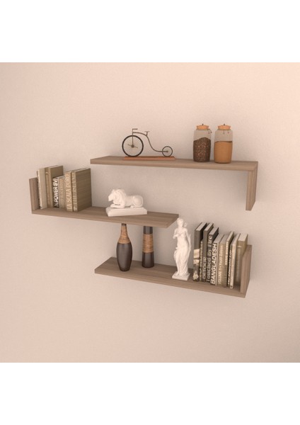 3'lü L Raf Set 60 cm Cordoba