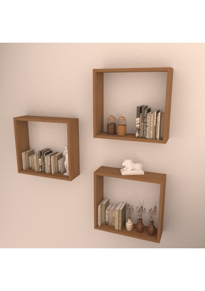 3'lü Box Raf Set Bambu