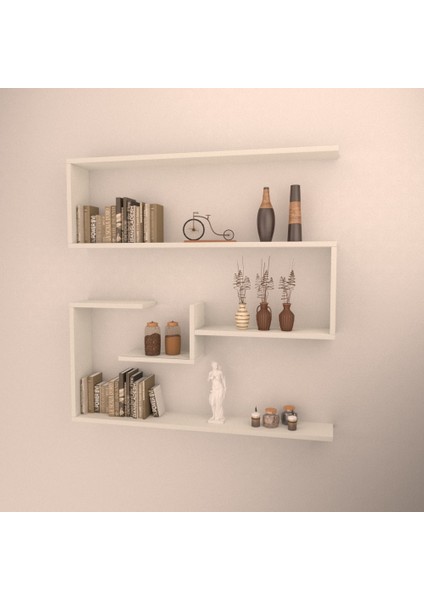 Agra Duvar Raf Set Beyaz