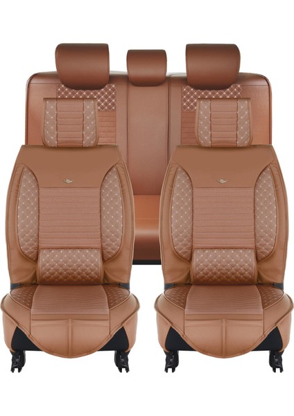 Lüks Oto Koltuk Kılıfı Taba Fiat Egea