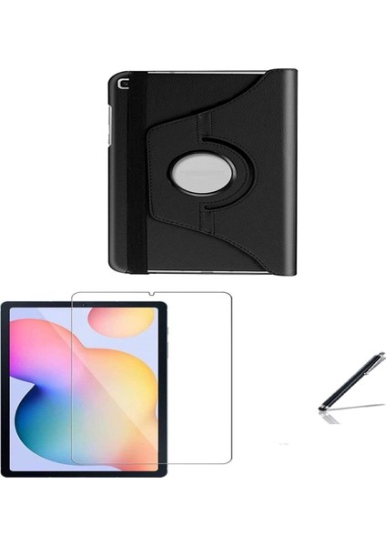Lenovo Tab M10 Fhd Plus TB-X606F 10.3" Uyumlu Kılıf+Kalem+Temperli Cam Dönerli Tablet Kılıfı Seti Set Dönerli Kılıforyum Lenovo M10 X606F