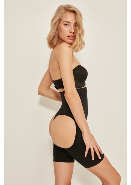 C12063 Yüksek Bel Popo Açık Korse Siyah modelleri