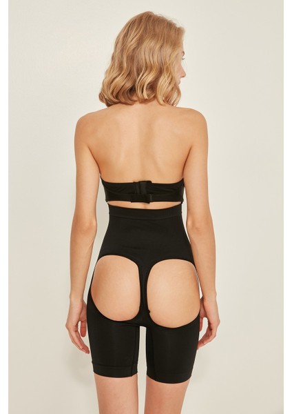 C12063 Yüksek Bel Popo Açık Korse Siyah fırsatları